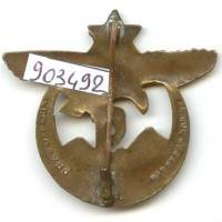 9° Régiment de Tirailleurs Algériens , aigle, tout bronze, épingle à pivot