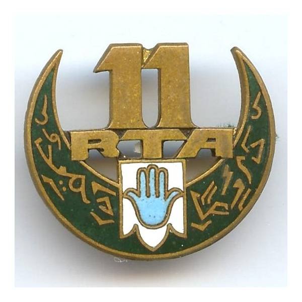 11° Rgt de Tirailleurs Algériens, attache coupée