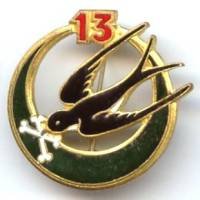13° Rgt de Tirailleurs Algériens, 13 en haut, dos guilloché