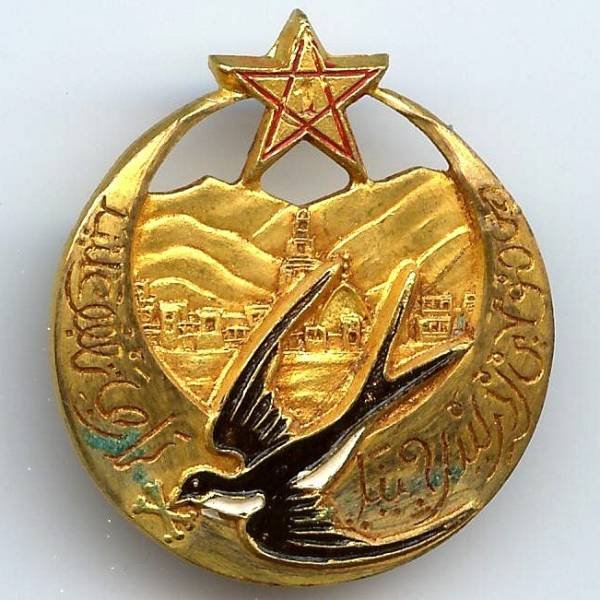 1° Rgt de Tirailleurs Marocains, paysage, doré, peint
