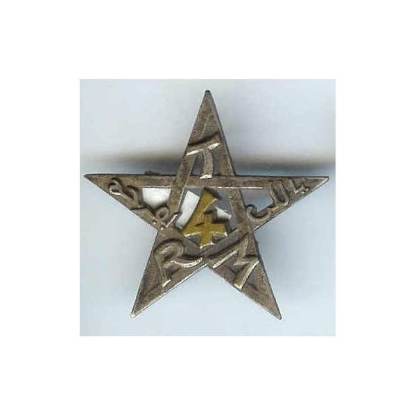 4° Rgt de Tirailleurs Marocains, dos lisse, 2 anneaux