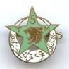 5° Rgt de Tirailleurs Marocains , tête de lion, insigne de chèche, 23 mm