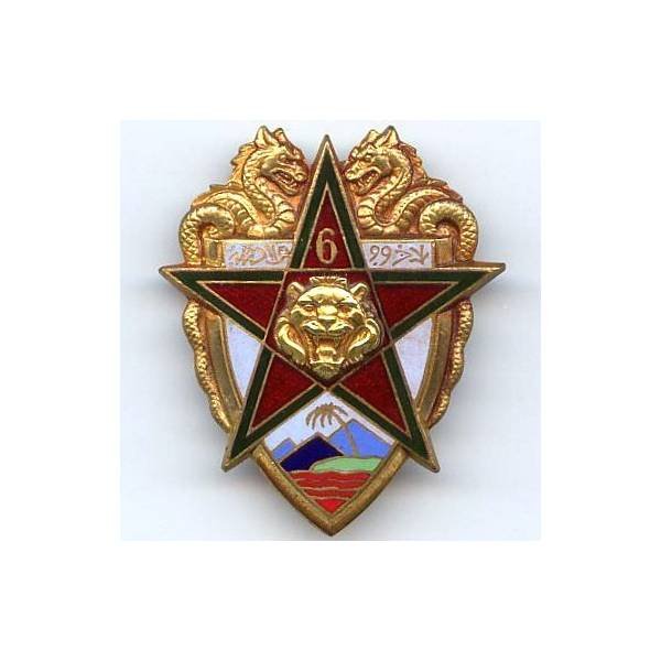 6° Régiment de Tirailleurs Marocains / 3° Bataillon de Marche en Extrême-Orient , tête de tigre et dragons
