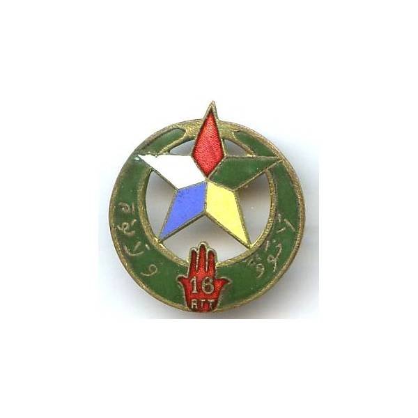 16° Régiment de Tirailleurs Tunisiens  Levant  , croissant émail, attache cassée