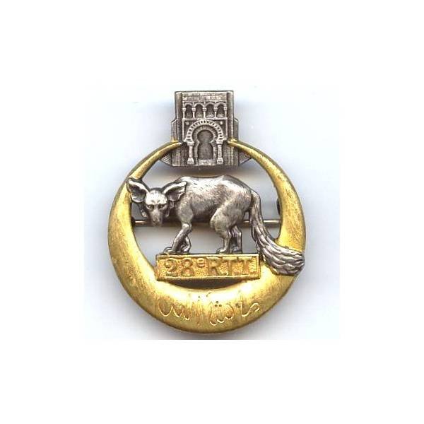 28° Régiment de Tirailleurs Tunisiens , fennec, Fontanel relief