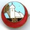 201° BPNA, minaret, rouge translucide, petit défaut d'émail