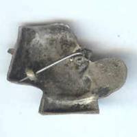 1° Régiment de Zouaves , "tirez donc NDD", tout argenté, attache à pivot