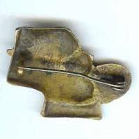 1° Régiment de Zouaves , "tirez donc NDD", tout bronzé, attache à pivot