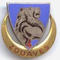 4° Rgt de Zouaves, émail,...