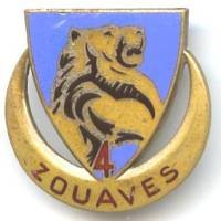 4° Rgt de Zouaves, émail,...
