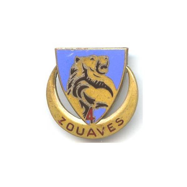 4° Rgt de Zouaves, émail, éclat de surface