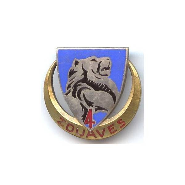 4° Rgt de Zouaves, émail
