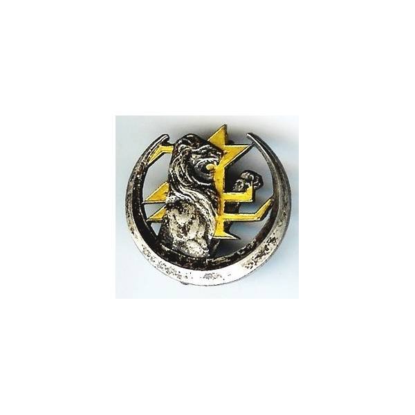 4° Rgt de Zouaves, tout métal, 4 Z dorés, très patiné