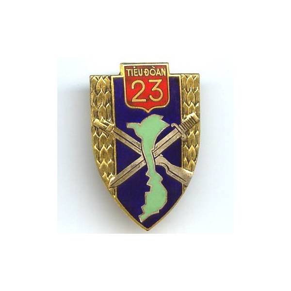 23° TDVN, Bataillon Vietnamien d' Infanterie, carte Indo