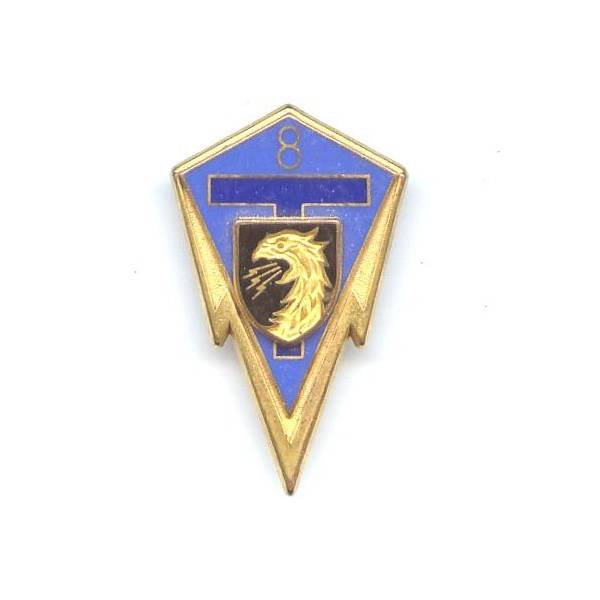 8° Régiment de Transmissions , écusson rapporté