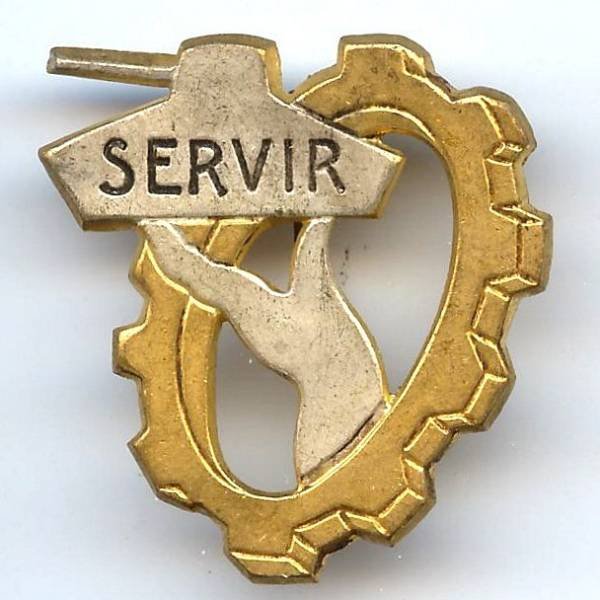 11° GERDB / 3° Escadron, "servir" (1° Division Blindée) , attache à pivot