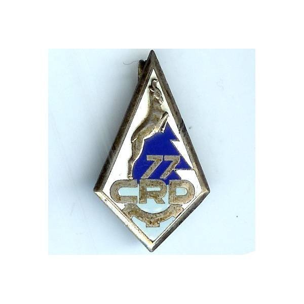 77° Cie de Réparation Divisionnaire, émail, attache recollée