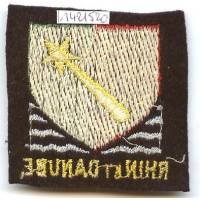 1° Armée Rhin et Danube, tissu 60x58, sur feutre bleu