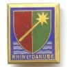 1° Armée Rhin et Danube, fond bleu, vert fonçé