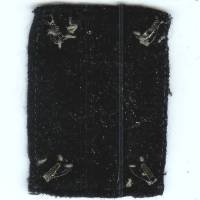 3° Division d'Infanterie Algérienne , rectangle de tissu brodé monté sur feutre bleu, 55x76