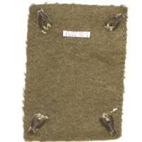 3° Division d'Infanterie Algérienne , rectangle tissu brodé monté sur feutre kaki, 55x76