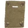3° Division d'Infanterie Algérienne , rectangle tissu brodé monté sur feutre kaki, 55x76
