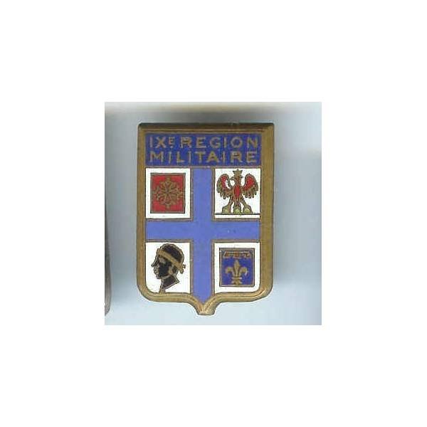 IX° Région Militaire, émaillé, dos lisse