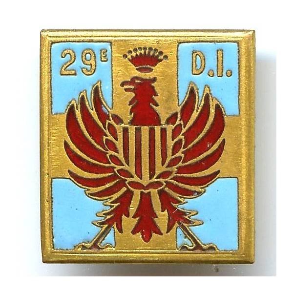 29° Division d' Infanterie, plat