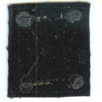 31° Brigade / Etat-Major, tissu brodé soie monté feutre noir