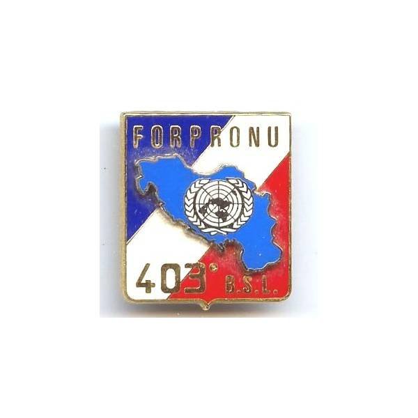 403° BSL FORPRONU, matriculé