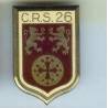 CRS 26, fond lie de vin, en deux pièces