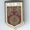 CRS 26, fond lie de vin, en deux pièces