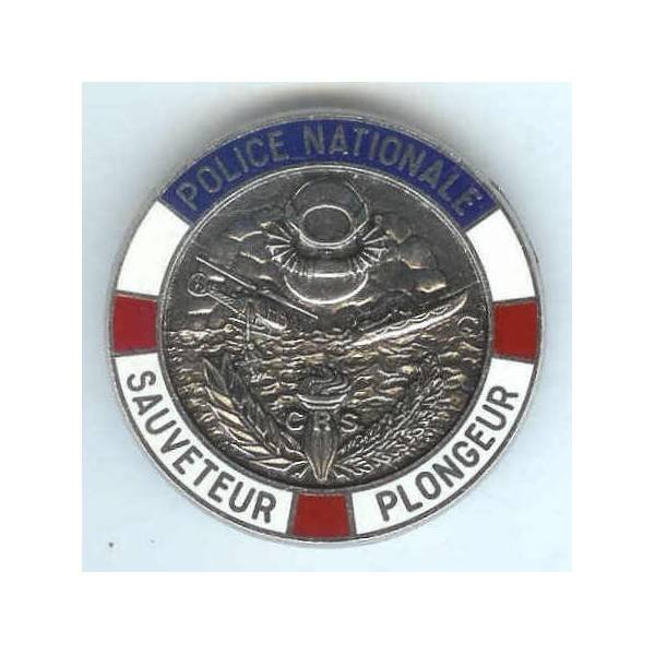 Sauveteur Plongeur CRS, dos lisse, épingle verticale