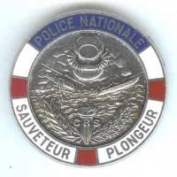 Sauveteur Plongeur CRS, dos lisse, épingle verticale