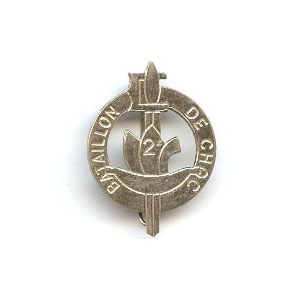 2° Bataillon de Choc , caravelle ajourée, 32,5 mm
