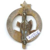 2° Bataillon de Choc , caravelle ajourée, 32,5 mm, patiné