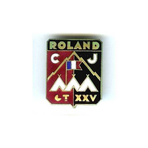 CJF XXV "Roland", 4 pans coupés, émail, épingle à nourrice