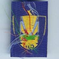 CJF 27, tissu brodé soie 36x60