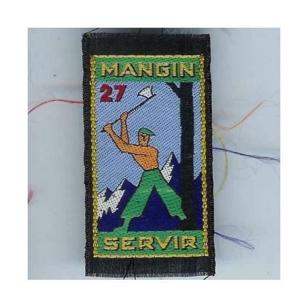CJF 27 "Mangin", servir, tissu brodé soie 32x65