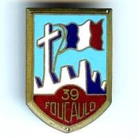 CJF 39 "De Foucauld", émail, 3 trous de couture