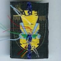 Ecole Régionale d'Auvergne , tissu brodé de soie 35x53