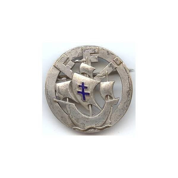 10° DI , FFI, argenté, croix de Lorraine émaillée, m