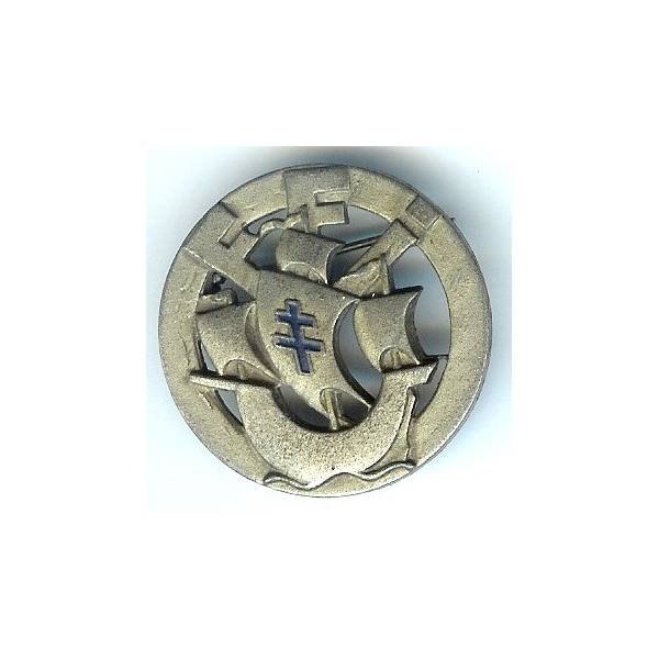 10° DI, FFI, argenté, croix de Lorraine peinte