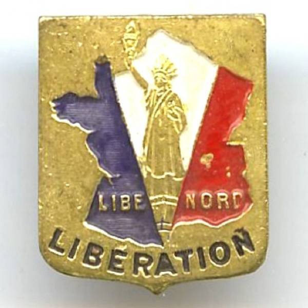 Libération, "Libé-Nord", peint, 17x20, attache boutonnière
