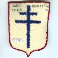 FFI , tissu 57x78, inscription / dos "Août 1944" + illisible