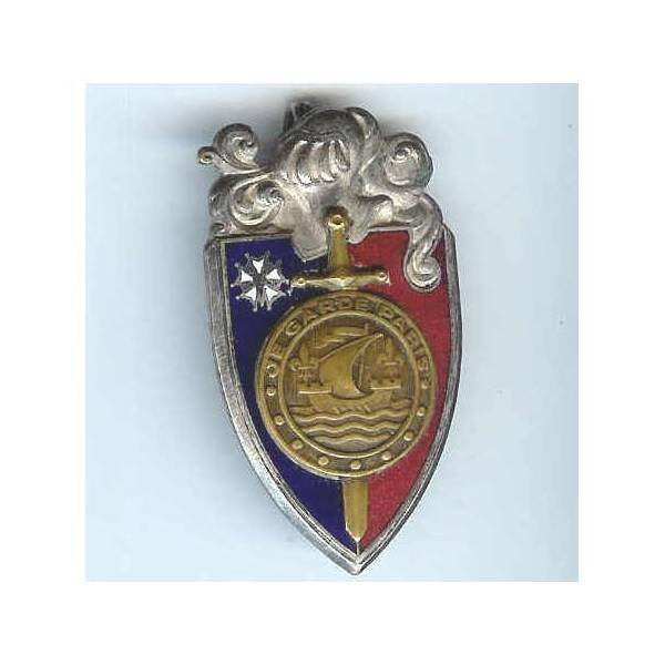 Garde de Paris, émail, épée bronze, marquage en arc
