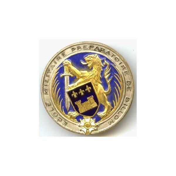 Ecole Militaire Préparatoire de Billom , rond, lion debout, écu bleu nuit