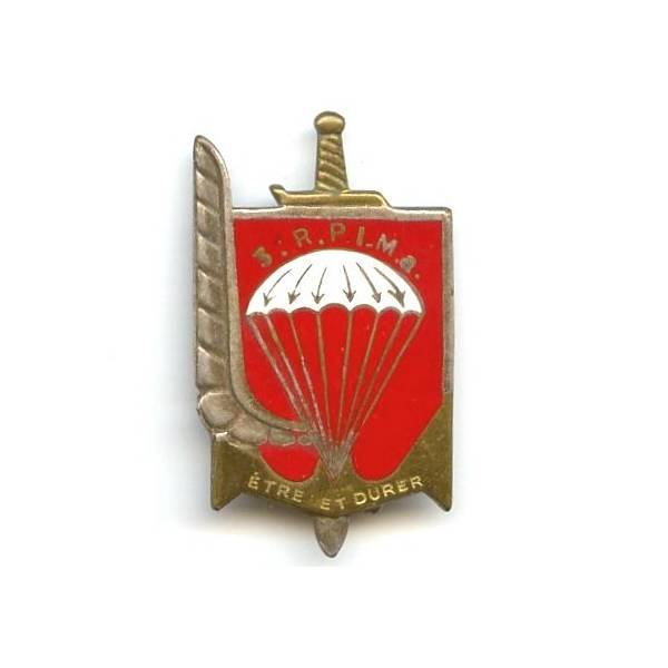 3° Régiment Parachutiste d'Infanterie de Marine (petit a) , être et durer, résine, dos ondé, boléro oblong