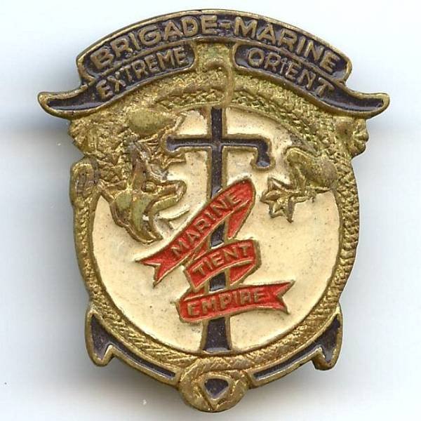 Brigade Marine d'Extrême-Orient , marine tient empire, métal coulé peint