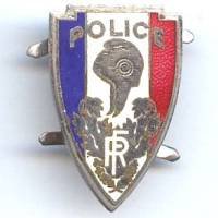 Police, RF, bonnet phrygien, insigne képi, estampé, émail